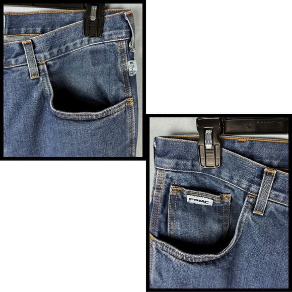 Tyndale Mens Relaxed FR Jeans 36X34 Flame Resistant Blue Denim Arc Rated 15.3 - Picture 5 of 7